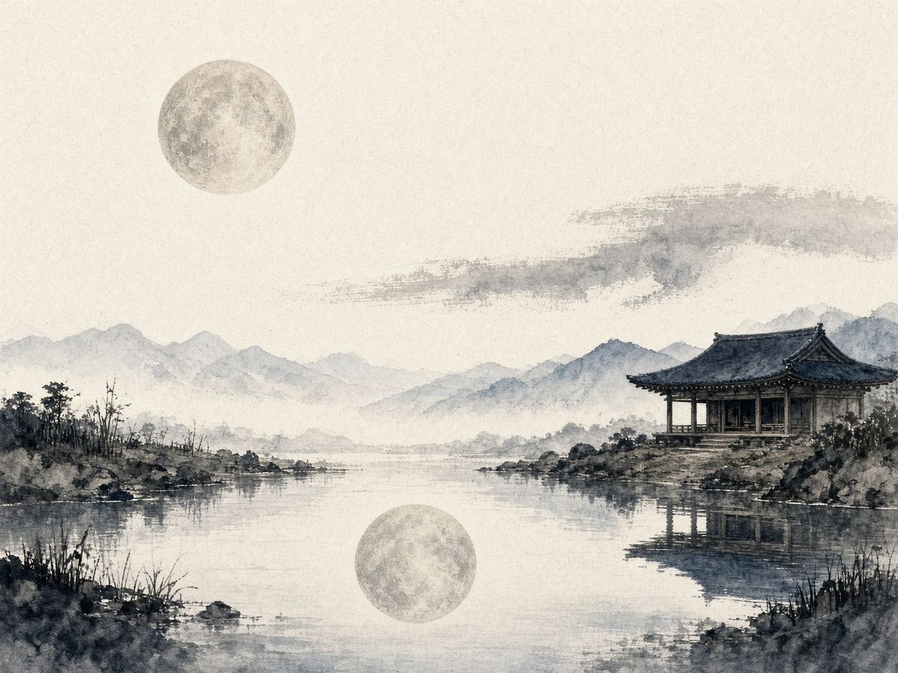 La luna nel lago: pratica e risveglio non sono due.